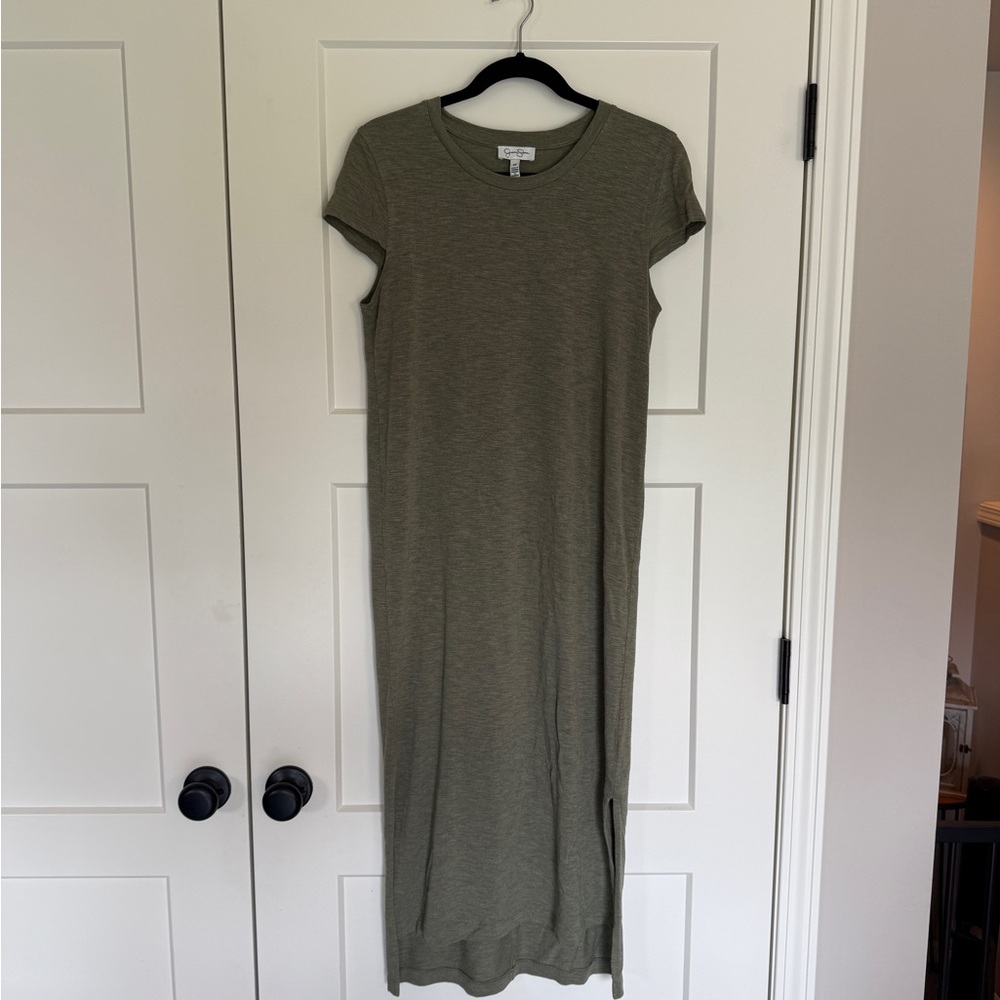 Jessica Simpson Green Casual Sheath Midi Dress